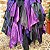 Saia retalhos preta e roxo - PEÇA ÚNICA - Imagem 3