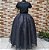 Saia tule/glitter prata com forro preto - Imagem 5