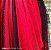 Saia lenços tule/glitter vermelha e preta - Imagem 4