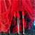 Saia tule/glitter vermelho com forro preto estampado - Imagem 3