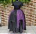 Saia lenços tule/glitter roxo e preto - Imagem 1