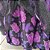 Saia tule/glitter preto com forro preto estampado lilás/roxo - Imagem 3