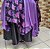 Saia lenços preta/lilás/estampado - Imagem 3