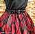 Saia lenços estampado preto/vermelho - Imagem 6