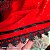 Saia de tule bordado preto com forro vermelho - Imagem 5