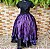 Saia lenços estampado preto/roxo - Imagem 1