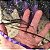 Saia tule/glitter com forro estampado preto e roxo - Imagem 4
