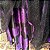 Saia tule/glitter com forro estampado preto e roxo - Imagem 3