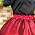Saia tule/glitter dourado com forro vermelho - Imagem 2