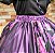 Saia lenços estampado/tule glitter - forro roxo - Imagem 2