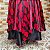 Saia lenços estampado preto/vermelho escuro - Imagem 3