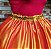 Saia tule/glitter vermelho com forro dourado - Imagem 2