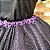 Saia de renda preta com forro roxo - Imagem 3