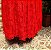 Saia de renda vermelha com forro vermelho - Imagem 4