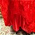 Saia de renda vermelha com forro vermelho - Imagem 3
