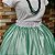 Saia tule/glitter verde com forro branco - Imagem 2