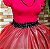 Saia tule/glitter vermelha com forro preto - Imagem 2