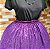 Saia tule/paetê roxo com forro roxo - Imagem 3