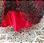 Saia renda/paetê preta e dourada com forro vermelho - Imagem 5