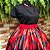 Saia lenços estampado - forro vermelho - Imagem 3