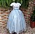 Saia tule/glitter branco com forro azul - Imagem 1