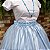 Saia tule/glitter branco com forro azul - Imagem 2