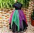 Saia lenços tule/glitter colorida - forro preto - Imagem 1