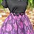 Saia tule/glitter roxo/lilás com forro estampado - Imagem 2