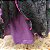 Saia de renda preta com forro roxo - Imagem 2