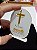 Lembrancinha de Batizado Personalizada – Display Oval em MDF Branco com Cruz Dourada - Imagem 4