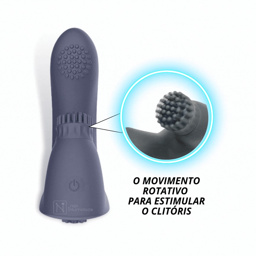 Vibrador Capa de Dedo Ponto G e Estimulador de Clitóris Giratório - Recarregável - Imagem 2
