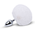 Plug Anal de Metal Cromado Pequeno com Rabinho Pompom - Imagem 1