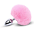 Plug Anal de Metal Cromado Pequeno com Rabinho Pompom - Imagem 2