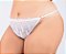 Calcinha Plus Size Fio Dental com Frases em Strass - Branca - Imagem 4