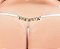 Calcinha Plus Size Fio Dental com Frases em Strass - Branca - Imagem 2