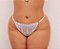 Calcinha Plus Size Fio Dental com Frases em Strass - Branca - Imagem 1
