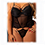 Espartilho em Renda e Transparência Trançado com Calcinha Fio Dental e Venda - Plus Size - Imagem 4