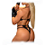 Fantasia Sexy Body Strappy Vinil com Cinta Liga - Preta - Imagem 3
