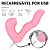 Vibrador 3 em 1 - com Dedilhada no Ponto G e Pulsação no Clitóris - Magic Finger - Recarregável - Rosa - Imagem 4