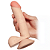 Pênis Realístico em CyberSkin com Escroto e Ventosa John - 15x4cm - Bege - Imagem 4