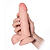 Pênis Realístico em CyberSkin com Escroto e Ventosa John - 15x4cm - Bege - Imagem 5