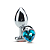 Plug Anal de Metal Cromado Médio com Joia Coração Cores Variadas - Imagem 4