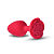 Plug Anal em Silicone Pequeno com Formato de Rosa - Vermelho - Imagem 3