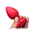 Plug Anal em Silicone Pequeno com Formato de Rosa - Vermelho - Imagem 2