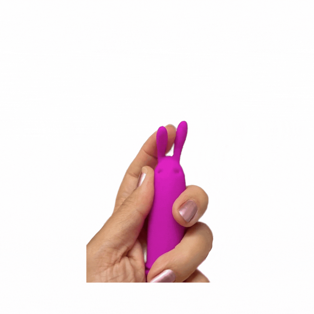 Mini Vibrador Coelhinho Silicone 10 Vibrações - À Pilhas - Imagem 4