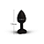 Plug Anal em Silicone Pequeno - Preto com Joia Coração Rosa - Imagem 3