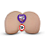 Plug Anal em Silicone Médio Roxo com Joia Coração Rosa - Imagem 4