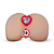 Plug Anal em Silicone Médio Vermelho com Joia Coração Transparente - Imagem 4