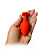 Plug Anal em Silicone Médio Vermelho com Joia Coração Transparente - Imagem 5