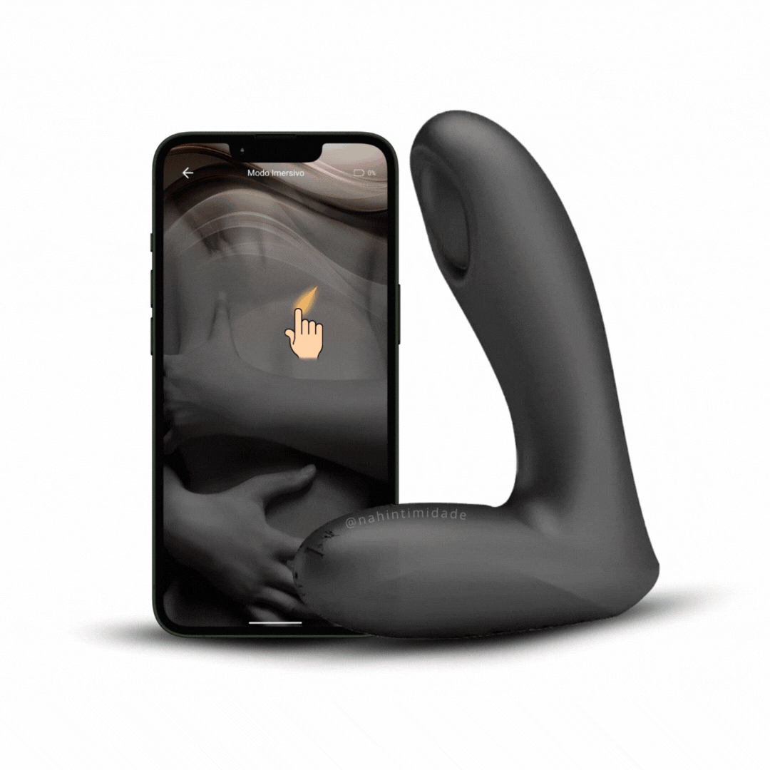 Estimulador de Próstata com Vibração e Tapping Controle por APP - Recarregável - Imagem 1